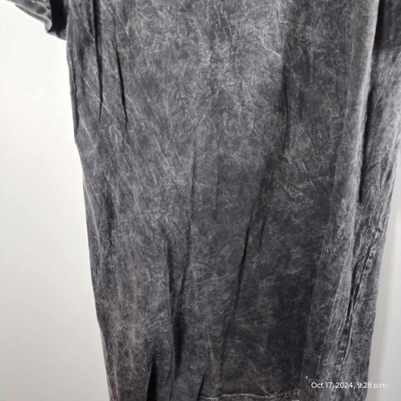 Distressed "WORLD TOUR" black grey grunge‎ shirt dress or nighty oversized - Picture 4 of 8